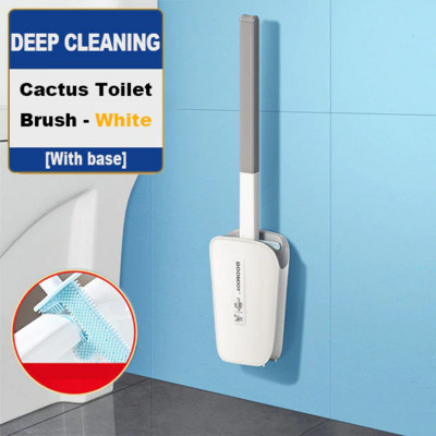Perie de toaletă Cactus Fără colț mort Peri TPR Perie de toaletă Perie de curățare cu suport Kit de curățare Accesorii pentru WC