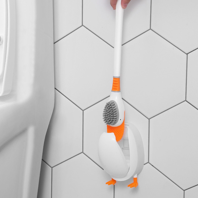 Silikonska WC četka bez mrtvih kutnih rupa za čišćenje WC školjke Viseće pače na zidu Četka za WC školjku Sveobuhvatna četka za čišćenje