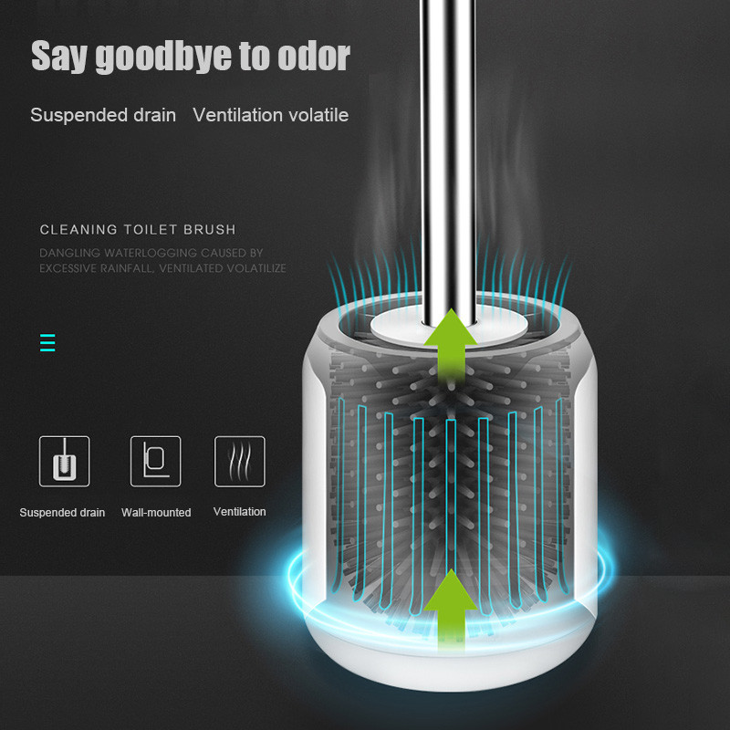 GESEW WC četka Četka za kućanstvo TPR materijal Zidna/podna duga ručka Pribor za čišćenje kupaonice