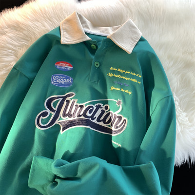 Vyriška palaidinė su apykakle ir užrašais