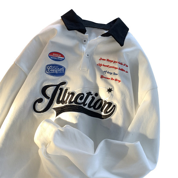 Vyriška palaidinė su apykakle ir užrašais