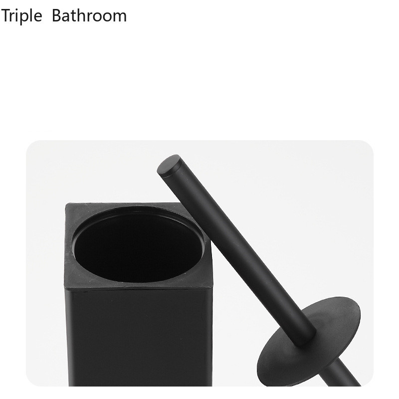 Kvadratni okrugli prostor Aluminijska WC četka Samostojeća podna s bazom Meke krznene četke za čišćenje Kupaonski pribor Alat za čišćenje