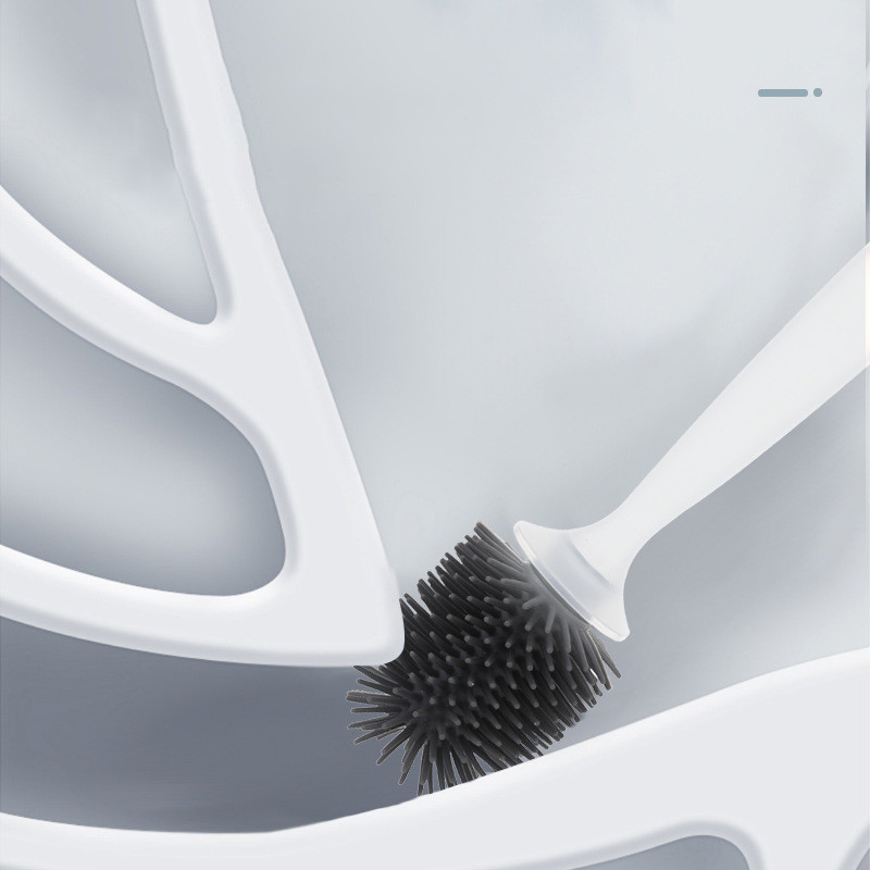 Suport pentru perie de toaletă nou Depozitare și finisare pentru baie Accesorii pentru toaletă montate pe perete Perie cu mâner lung cu bază