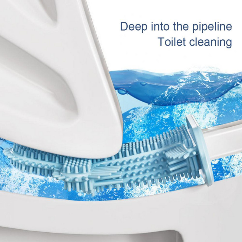 Cactus WC četka Nepropusna baza s vodenim pojasom Ravna glava Fleksibilna mekana četka s setom držača za brzo sušenje Bez čišćenja pod mrtvim kutom