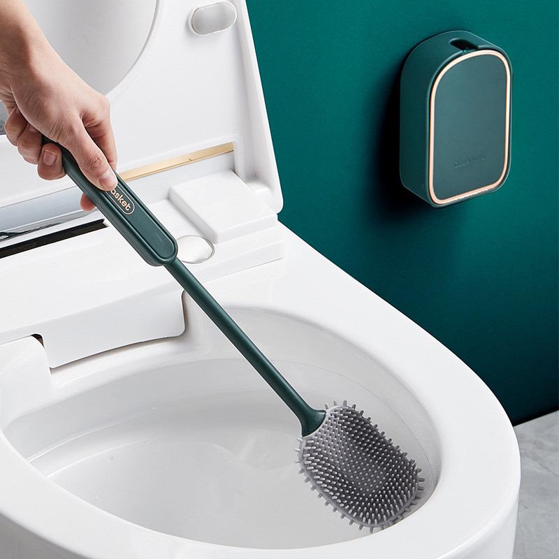 Lagana luksuzna silikonska WC četka za kućanstvo Bez slijepih ulica 2022. Novi tip WC četke bez bušenja Zidna WC četka