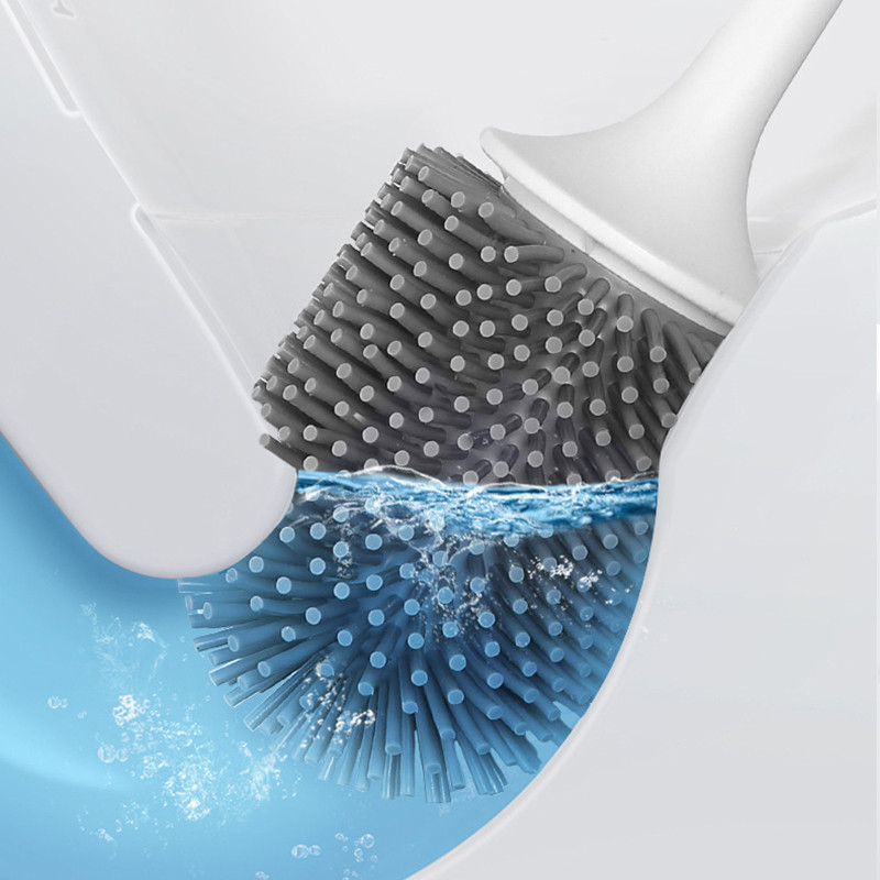 RUTBN TPE silikonska četka za čišćenje zidni viseći držač WC četke Quick Drain Alat za čišćenje za WC WC Kupaonski pribor Set