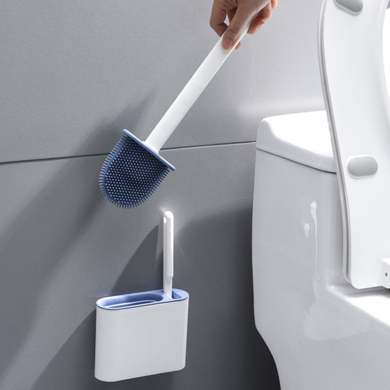 TPR tualetinio šepečio sieniniai pakabinami silikoniniai šereliai su greitai džiūstančiu laikiklio rinkiniu, nuimamu, kad švarus kampas apsaugotų tualetą