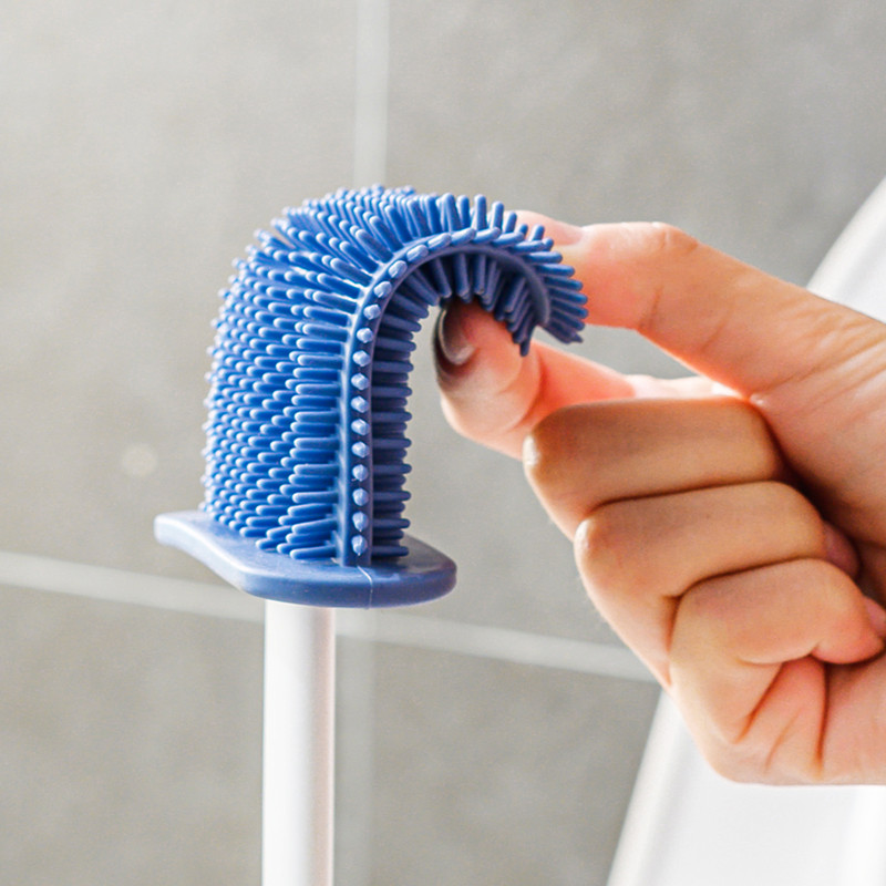 TPR tualetinio šepečio sieniniai pakabinami silikoniniai šereliai su greitai džiūstančiu laikiklio rinkiniu, nuimamu, kad švarus kampas apsaugotų tualetą