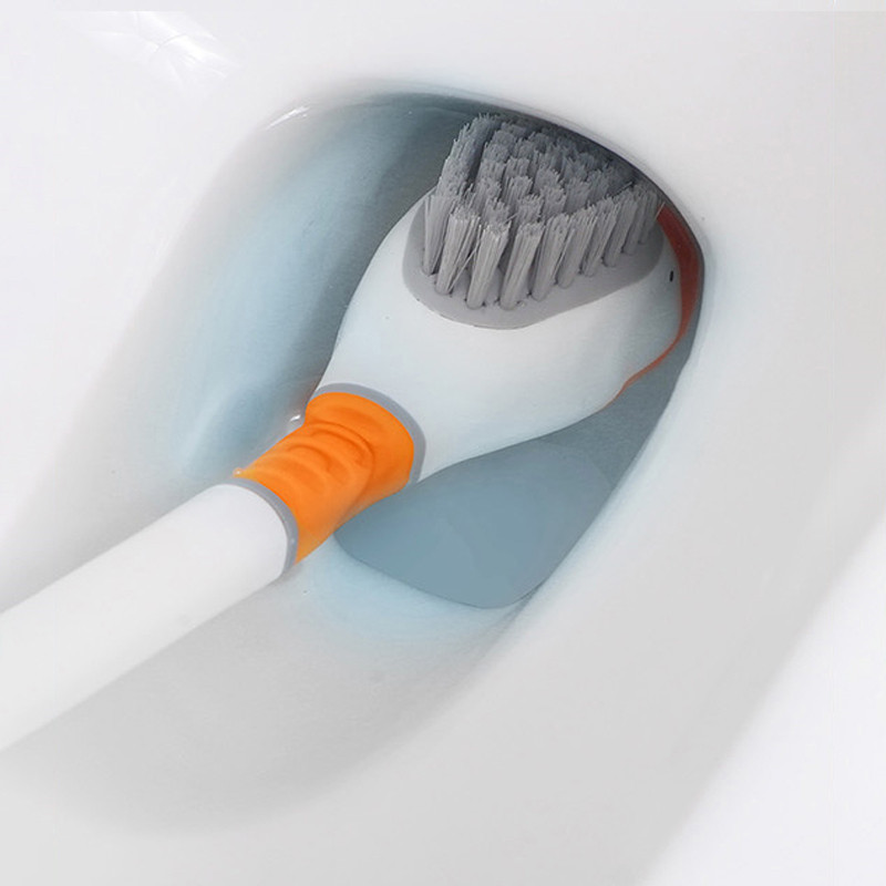 Perie de toaletă cu cap din silicon TPR cu suport Montată pe perete cu set de suport Peri din silicon Detergent pentru baie Accesorii durabile