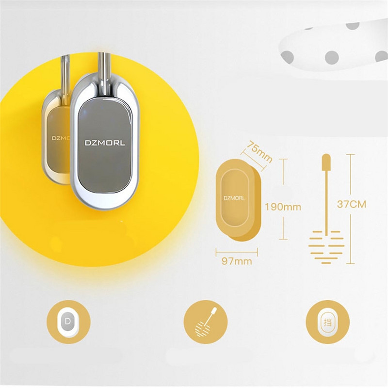 Perie de toaletă Set perie de toaletă montată pe perete și suport pentru baie din oțel inoxidabil Perie de toaletă pentru toaletă WC Accesorii pentru baie Se L1