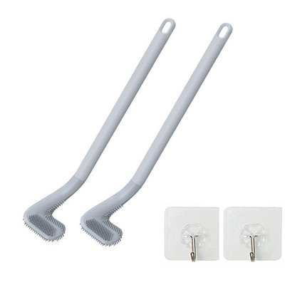 Perie de curățare pentru toaletă cu mâner lung, perie pentru toaletă din silicon Golf, fără perie de curățare montată pe perete, cu bază anti-scurgere