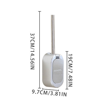 Монтирана на стена четка за тоалетна тоалетна дръжка четка от неръждаема стомана четка мека има силна почистваща сила инструмент за почистване на баня