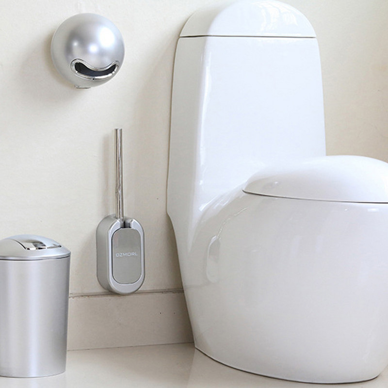 Βούρτσα Τουαλέτας Τουαλέτα Τουαλέτα με λαβή από ανοξείδωτο χάλυβα Βούρτσα τρίχες Soft Have Strong Cleaning Force Εργαλείο καθαρισμού μπάνιου