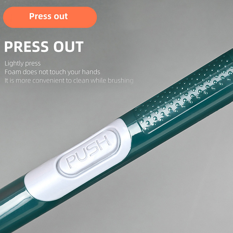 GESEW TPR perie de toaletă din silicon cu mâner lung de reumplere perie de toaletă pentru montare pe perete sau pe podea Perie de curățare Accesorii pentru baie