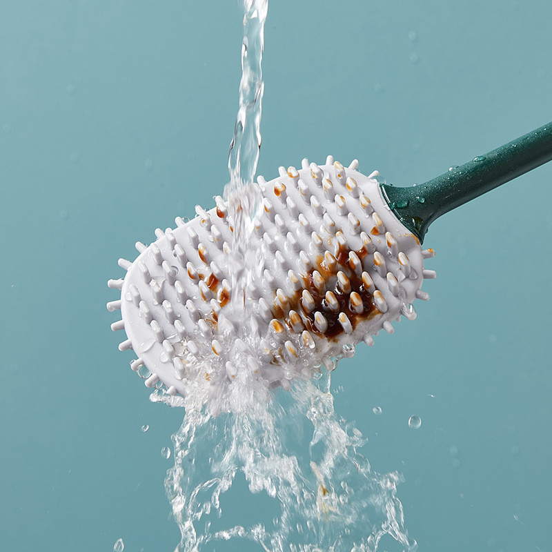 Zidna silikonska četka za WC školjku s alatima za čišćenje WC-a bez bušenja Četka za čišćenje u domaćinstvu Setovi kupaonskog pribora