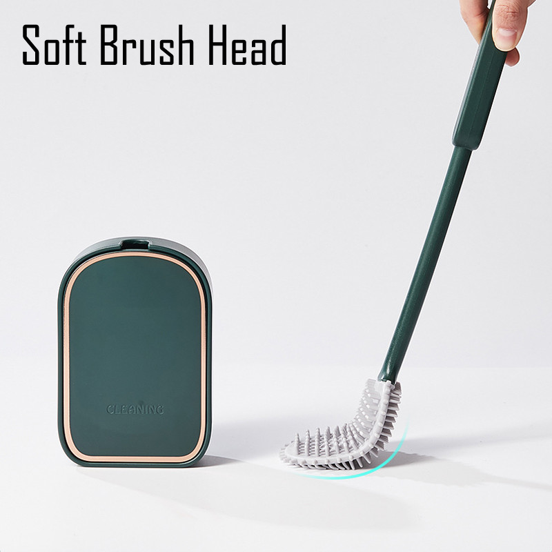 Zidna silikonska četka za WC školjku s alatima za čišćenje WC-a bez bušenja Četka za čišćenje u domaćinstvu Setovi kupaonskog pribora