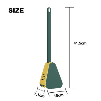 Голф Силиконова четка за тоалетна с комплект държачи Четка за почистване на тоалетна с дълга дръжка Черни модерни хигиенични аксесоари за баня