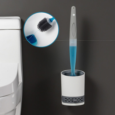 ONEUP Mekana silikonska četka za WC bez bušenja, automatska četka za čišćenje tekućinom bez mrtvog kuta Wc Artefact Kupaonski pribor