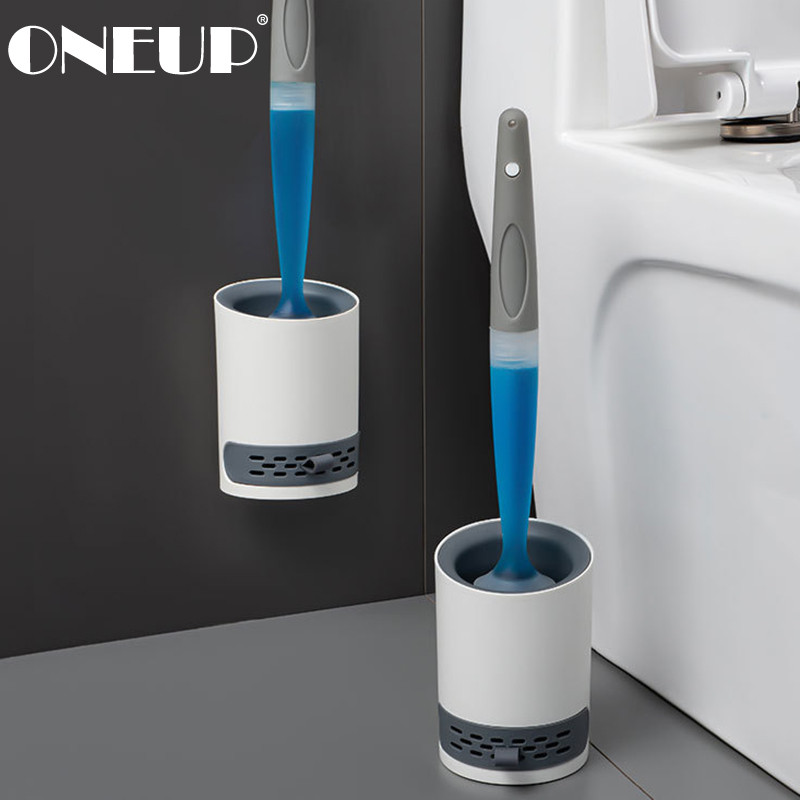 ONEUP Mekana silikonska četka za WC bez bušenja, automatska četka za čišćenje tekućinom bez mrtvog kuta Wc Artefact Kupaonski pribor