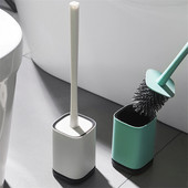 Set de perii de toaletă de colț Perii de baie, cu mâner lung, unelte de curățare, silicon durabil, accesorii moderne de spălat WC