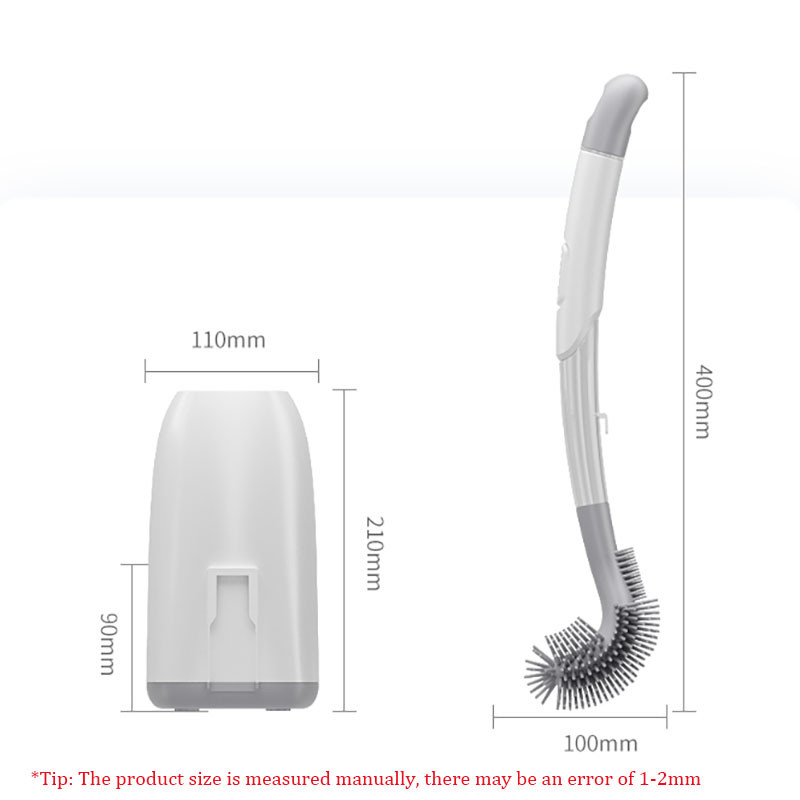 Silikonska tekuća WC četka, No Dead Corner, Duga ručka za kupaonicu, Kućni WC, Set artefakata za čišćenje zidne WC školjke