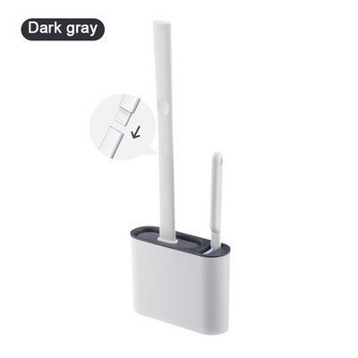 Sieninis tualeto šepetys su laikikliu rinkinys silikoniniai šereliai, skirti vonios grindų valymui