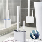 GURET TPR tualeto šepetys Sieninis silikoninis tualeto šepetys su laikikliu Nusausinami valymo įrankiai Namų vonios reikmenų rinkiniai