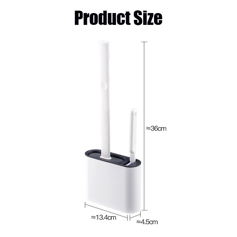 GURET TPR tualeto šepetys Sieninis silikoninis tualeto šepetys su laikikliu Nusausinami valymo įrankiai Namų vonios reikmenų rinkiniai