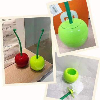 Creative Lovely Cherry Shape Lavatory Brush Тоалетна четка и държач Комплект червена тоалетна четка държач за тоалетна аксесоари за баня