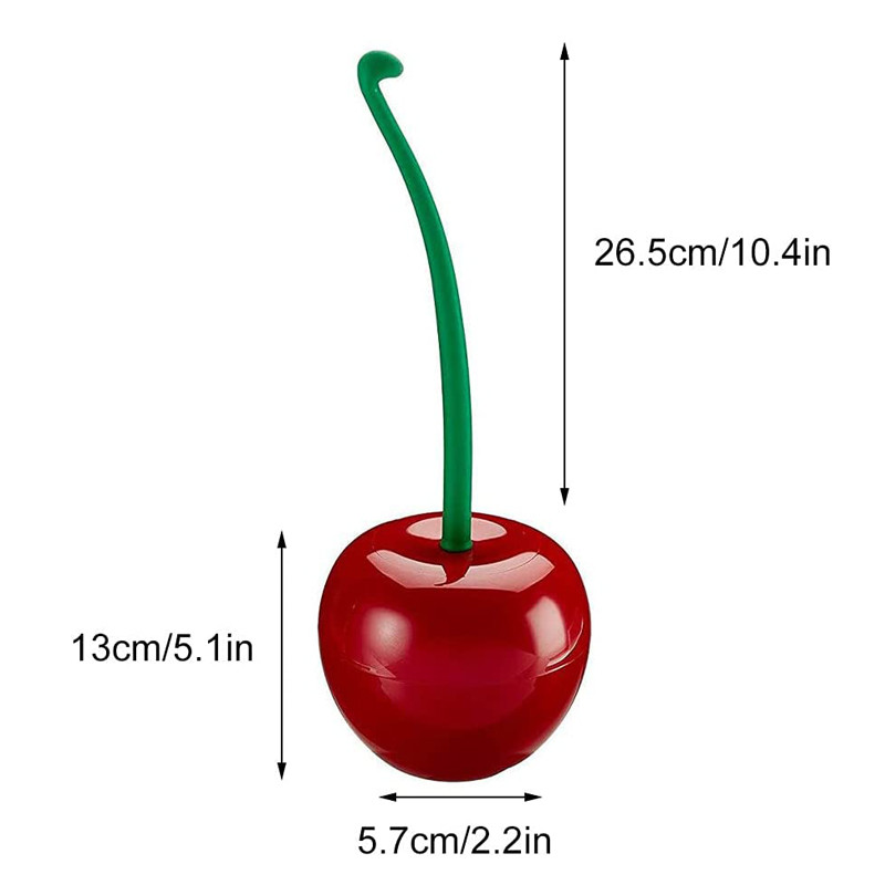 Creative Lovely Cherry Shape tualeto šepetys tualeto šepečių ir laikiklių rinkinys Raudonas tualeto šepetėlių tualeto laikiklis vonios kambario priedai