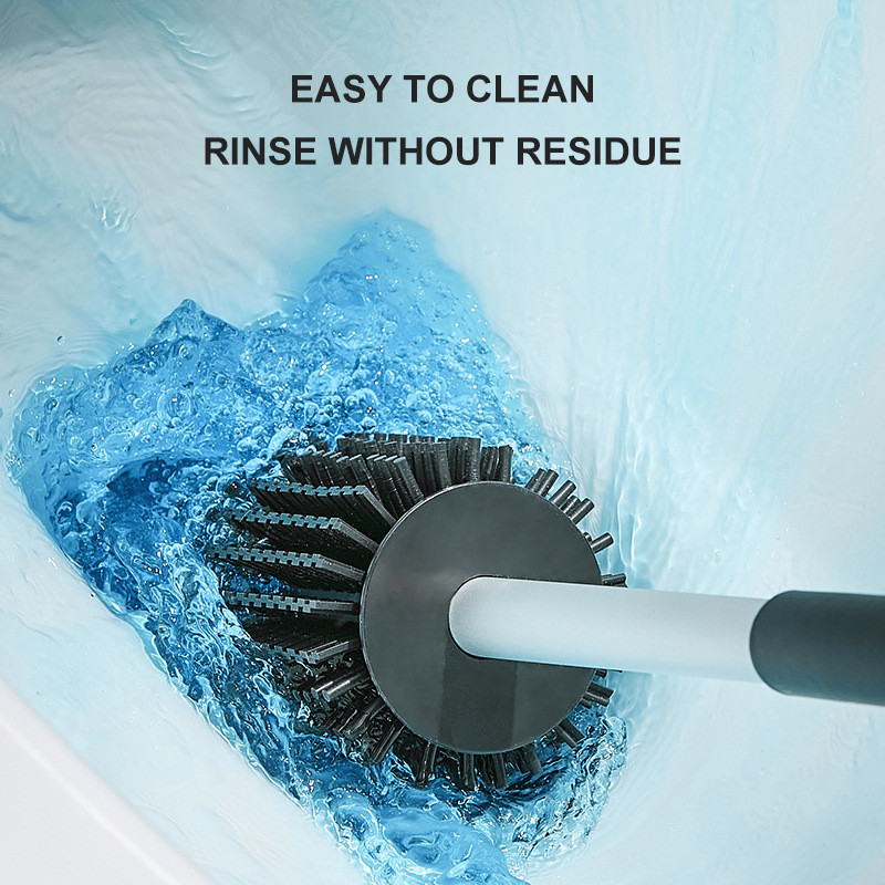 Zidna četka za WC krom s držačem za WC školjku Nepropusna četka za čišćenje kupaonice Set WC pribora Gumena četka za kućanstvo