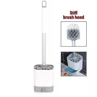 PEISI Suport perie de toaletă pentru baie, perie de curățare montată pe perete, instrumente de curățare a podelei de uz casnic, set de accesorii pentru baie