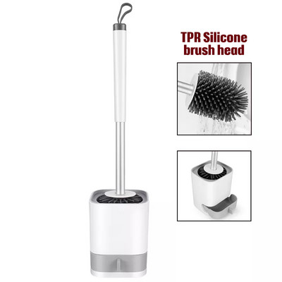 PEISI Suport perie de toaletă pentru baie, perie de curățare montată pe perete, instrumente de curățare a podelei de uz casnic, set de accesorii pentru baie