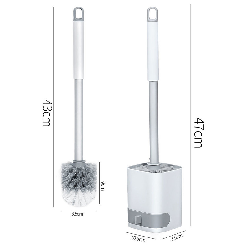 PEISI Suport perie de toaletă pentru baie, perie de curățare montată pe perete, instrumente de curățare a podelei de uz casnic, set de accesorii pentru baie