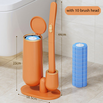 Vienkartinis tualeto šepetys Vonios kambario valiklis su ilgomis rankenomis Be mirusiojo kampo valymo šepečio pakeitimo šepetėlio galvutės ir stūmoklio rinkinys