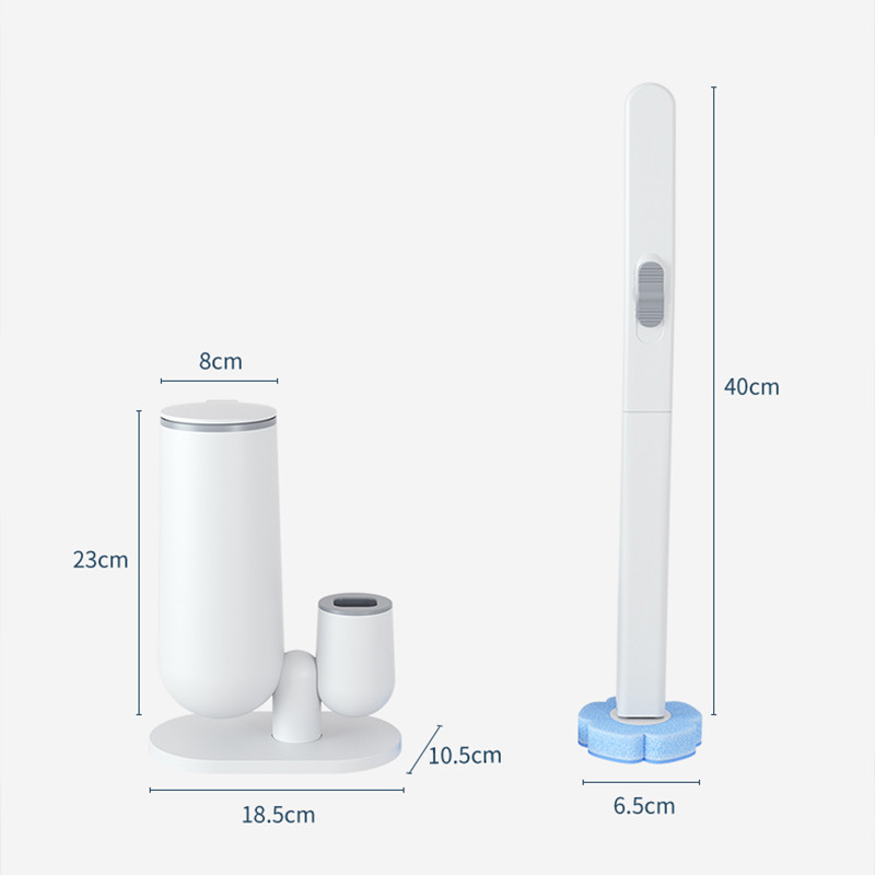 Vienkartinis tualeto šepetys Vonios kambario valiklis su ilgomis rankenomis Be mirusiojo kampo valymo šepečio pakeitimo šepetėlio galvutės ir stūmoklio rinkinys