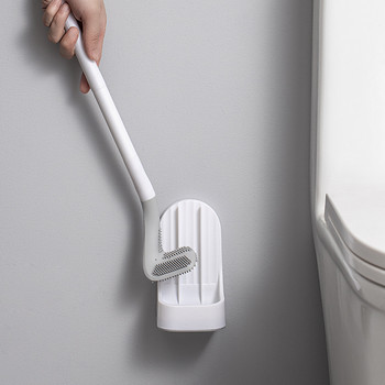 Голф Четка за тоалетна Силиконова четина и подобрен държач за сушене за съхранение и организация в банята Аксесоари за тоалетна Инструмент за почистване