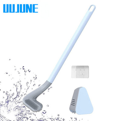 Silikono šerių tualeto šepetėlis ir džiovinimo laikiklis, skirtas laikyti ir tvarkyti vonios kambaryje Vonios valymo įrankių WC priedai