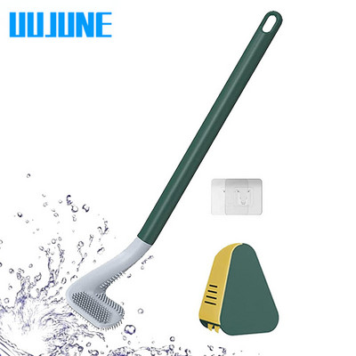 Silikono šerių tualeto šepetėlis ir džiovinimo laikiklis, skirtas laikyti ir tvarkyti vonios kambaryje Vonios valymo įrankių WC priedai