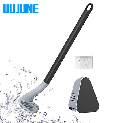 Silikono šerių tualeto šepetėlis ir džiovinimo laikiklis, skirtas laikyti ir tvarkyti vonios kambaryje Vonios valymo įrankių WC priedai