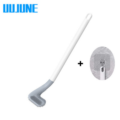 Silikono šerių tualeto šepetėlis ir džiovinimo laikiklis, skirtas laikyti ir tvarkyti vonios kambaryje Vonios valymo įrankių WC priedai