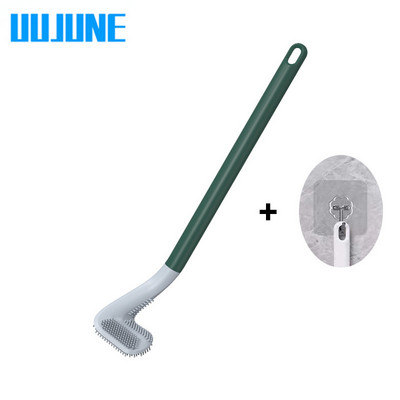 Silikono šerių tualeto šepetėlis ir džiovinimo laikiklis, skirtas laikyti ir tvarkyti vonios kambaryje Vonios valymo įrankių WC priedai