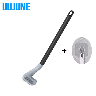 Silikono šerių tualeto šepetėlis ir džiovinimo laikiklis, skirtas laikyti ir tvarkyti vonios kambaryje Vonios valymo įrankių WC priedai