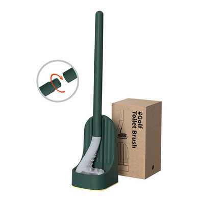 Perie de toaletă din silicon de golf pentru depozitarea și organizarea băii Instrument de curățare a băii Accesorii pentru WC Perie de toaletă