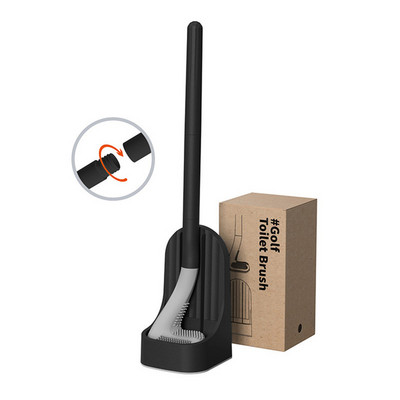 Perie de toaletă din silicon de golf pentru depozitarea și organizarea băii Instrument de curățare a băii Accesorii pentru WC Perie de toaletă