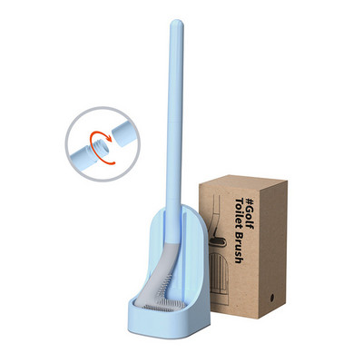 Perie de toaletă din silicon de golf pentru depozitarea și organizarea băii Instrument de curățare a băii Accesorii pentru WC Perie de toaletă
