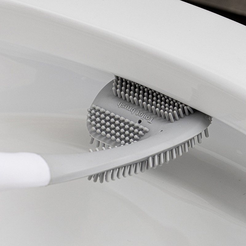 Perie de toaletă din silicon de golf pentru depozitarea și organizarea băii Instrument de curățare a băii Accesorii pentru WC Perie de toaletă