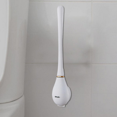Perie de toaletă din silicon Instrument de curățare automată montat pe perete Perie pentru decalaj pentru Wc Perie flexibilă pentru agățat Accesorii pentru baie