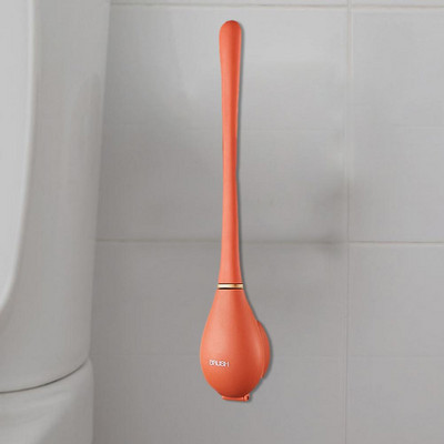 Perie de toaletă din silicon Instrument de curățare automată montat pe perete Perie pentru decalaj pentru Wc Perie flexibilă pentru agățat Accesorii pentru baie