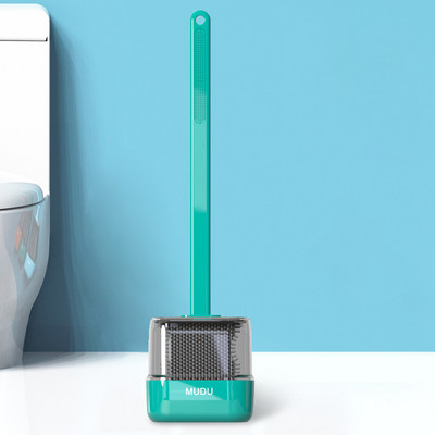 Perie de toaletă din silicon Instrument de curățare automată montat pe perete Perie pentru decalaj pentru Wc Perie flexibilă pentru agățat Accesorii pentru baie